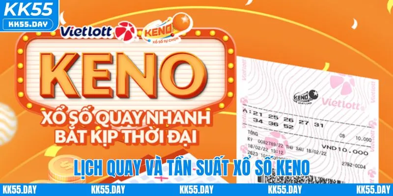 Lịch quay cùng tần suất kết quả xổ số keno hôm nay