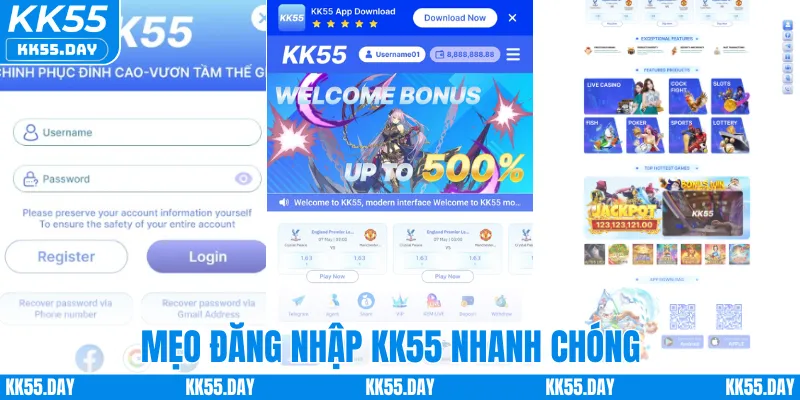 Mẹo đăng nhập KK55 an toàn